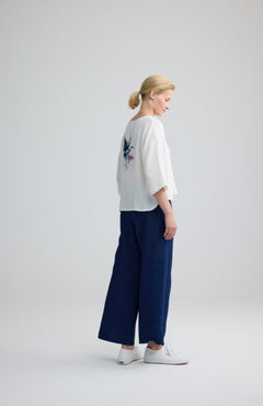 LuukaaLuukaa Viola Woven BlouseTopsWhite - Blue Water Clothing