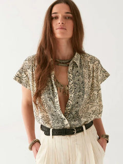 Maison HotelMaison Hotel Lea BlouseClothingWhite Lies - Blue Water Clothing