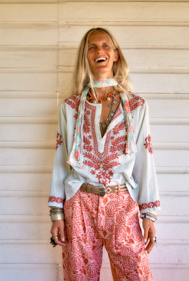 Maison Hotel Nuno printed trouser - wild dust main image 0