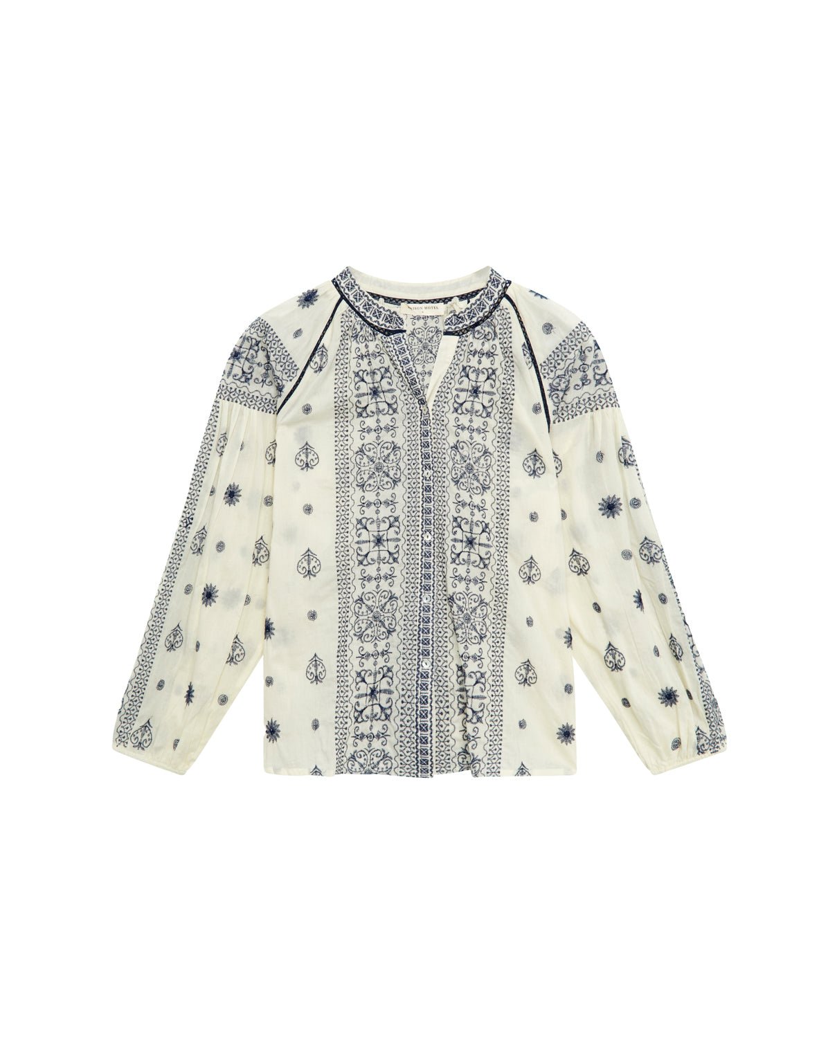 Maison HotelMaison Hotel Stephanie BlouseClothingOff White - Blue Water Clothing