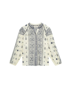 Maison HotelMaison Hotel Stephanie BlouseClothingOff White - Blue Water Clothing