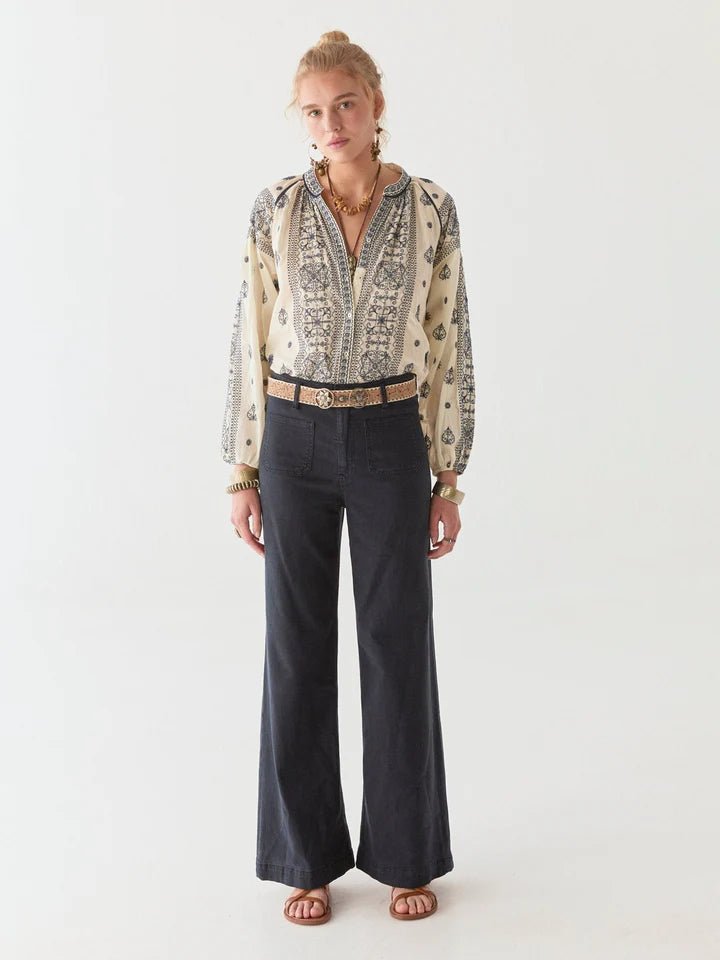 Maison HotelMaison Hotel Stephanie BlouseClothingOff White - Blue Water Clothing