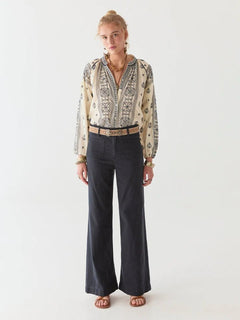 Maison HotelMaison Hotel Stephanie BlouseClothingOff White - Blue Water Clothing