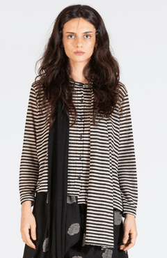 Mama bMama b Crema LR Cardigan Nero StripeClothingNero - Blue Water Clothing