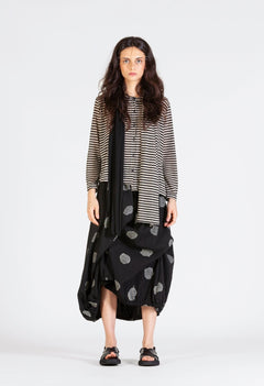 Mama bMama b Crema LR Cardigan Nero StripeClothingNero - Blue Water Clothing