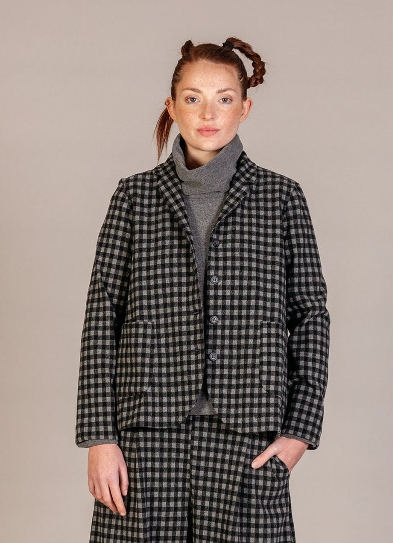 Mama b Cimone JQ Jacket Large Check Grey