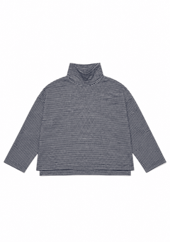 Mama bMama b Dina Riga Jumper Thin StripeSweaterAlpaca 17235 - Blue Water Clothing