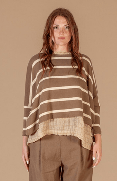 Mama bMama b Kira M JumperTopsCumino 34833 Stripe - Blue Water Clothing