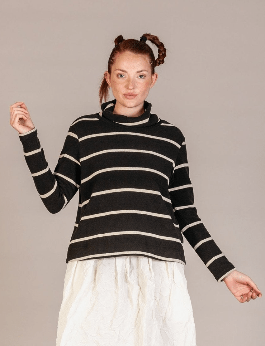 Mama bMama b Lydia Stripe Jumper BlackSweaterBlack 27262 - Blue Water Clothing