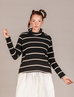 Mama bMama b Lydia Stripe Jumper BlackSweaterBlack 27262 - Blue Water Clothing