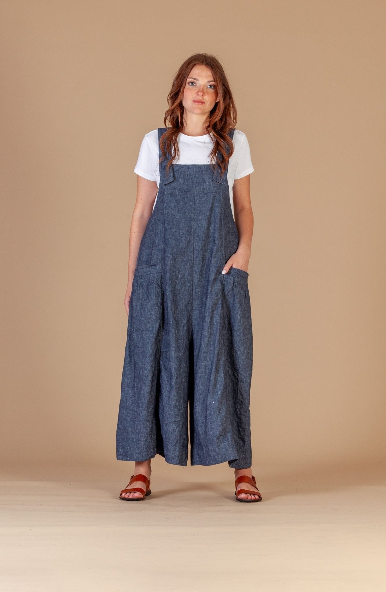 Mama bMama b Martedi' A/E Linen SalopetteTopsBlu Taste - Blue Water Clothing