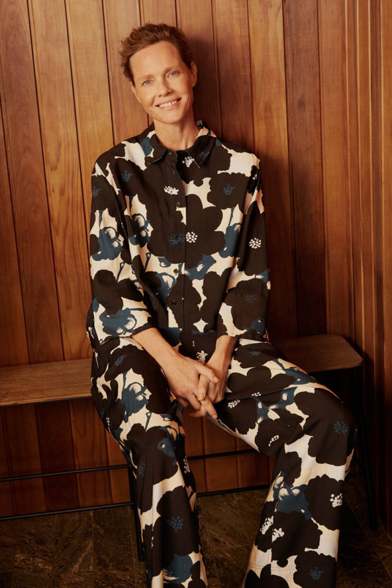 Masai Ilonka Flower Print Shirt - Blue Water Clothing