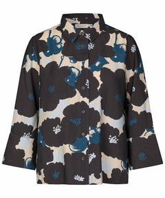 Masai Ilonka Flower Print Shirt - Blue Water Clothing
