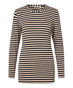 MasaiMasai MaDoritla Shaped Stripe Top BlackTopsBlack - Blue Water Clothing