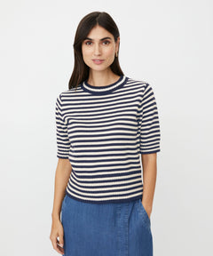 MasaiMasai MAFaeleen Short Sleeve Knitted TopTopsNavy Blazer - Blue Water Clothing