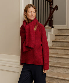 MasaiMasai MaFaenoria Loose Wool SweaterTopsRed Dahlia - Blue Water Clothing