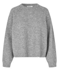 MasaiMasai MaFathia Regular KnitTopsMedium Grey Melange - Blue Water Clothing