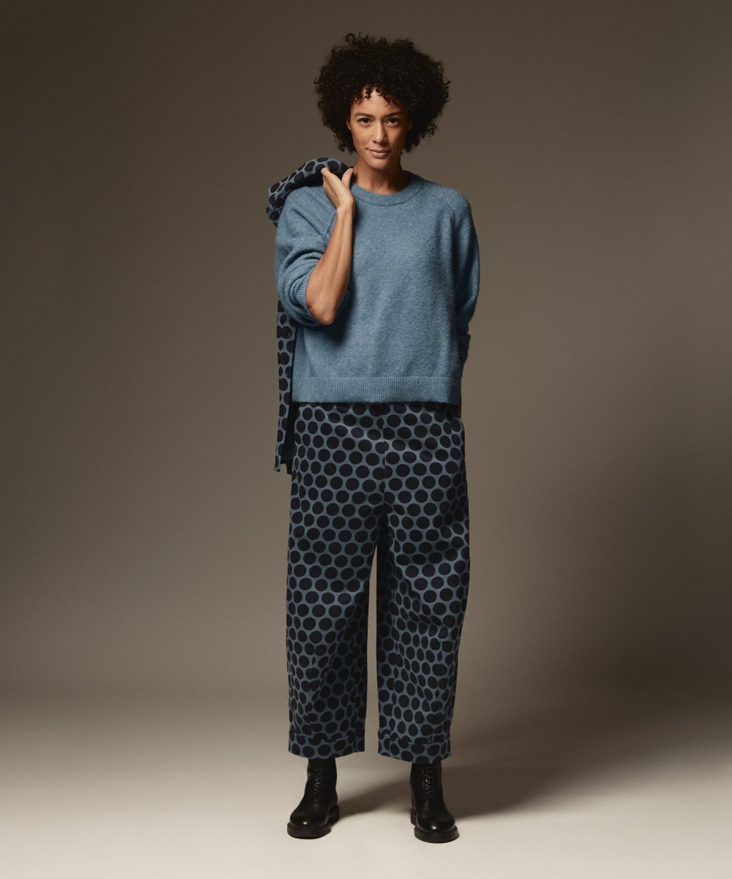 MasaiMasai MaFathia Regular KnitTopsMedium Grey Melange - Blue Water Clothing