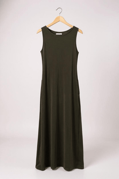 ModulaModula Long Dress Military GreenClothingMilitary Green - Blue Water Clothing