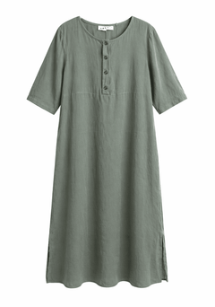 ModulaModula Long Wide Dress Alloro BlueClothingAlloro - Blue Water Clothing
