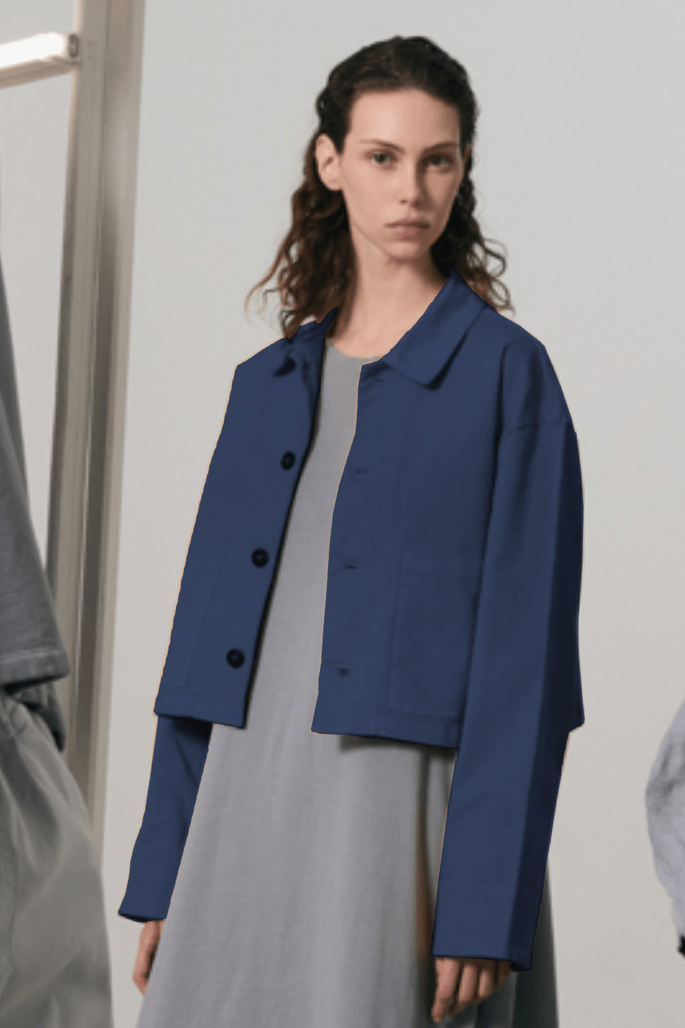 ModulaModula Overshirt boxy Shape LapisTopsLapis - Blue Water Clothing