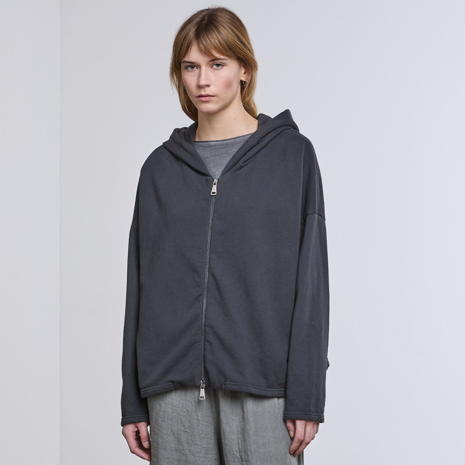 ModulaModula Zip Hoodie CarbonneTopsCarbonne - Blue Water Clothing