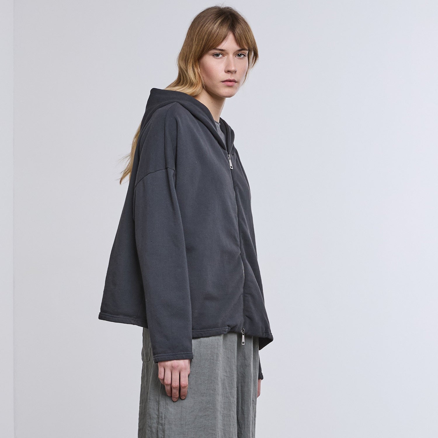 ModulaModula Zip Hoodie CarbonneTopsCarbonne - Blue Water Clothing