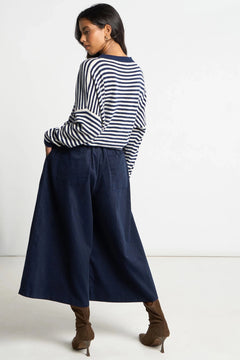 MSH Cord Wide Leg CulottesNavy - Blue Water Clothing