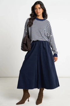 MSH Cord Wide Leg CulottesNavy - Blue Water Clothing