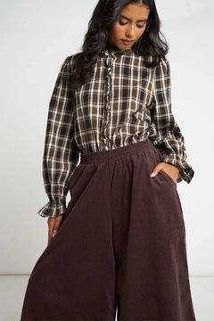 MSH Cord Wide Leg CulottesBrown - Blue Water Clothing