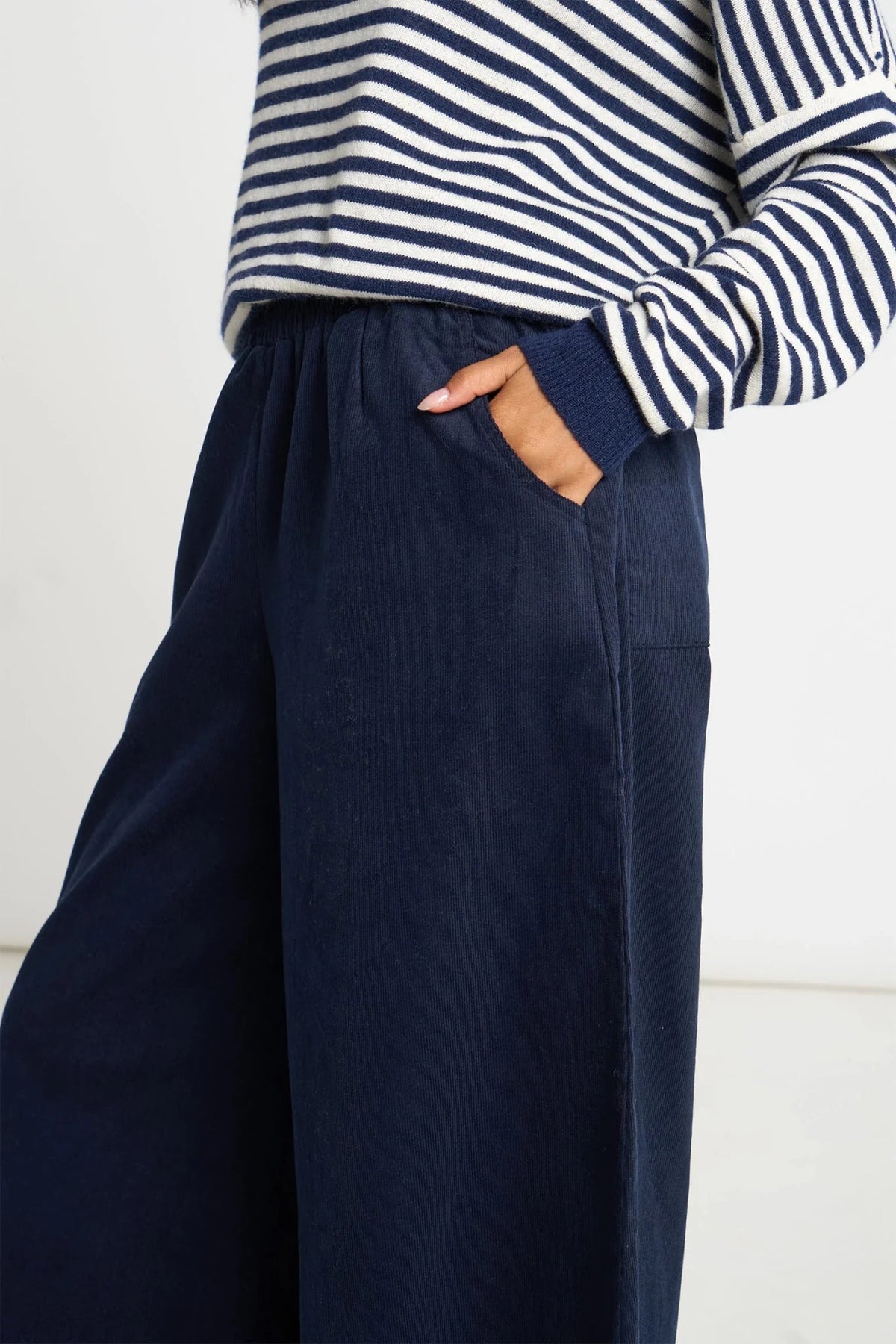 MSH Cord Wide Leg CulottesNavy - Blue Water Clothing