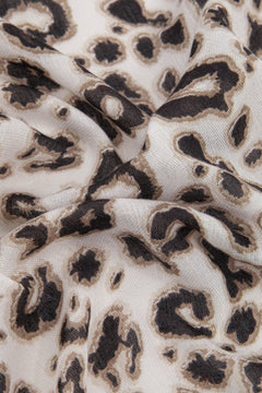 MSH Leopard Print Lightweight Scarf in Cream - Blue Water Clothing