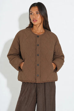 MSH Leopard Print Reversible Jacket in Brown - Blue Water Clothing