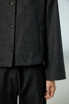 Neirami Boxy Short Denim Jacket Nero - Blue Water Clothing