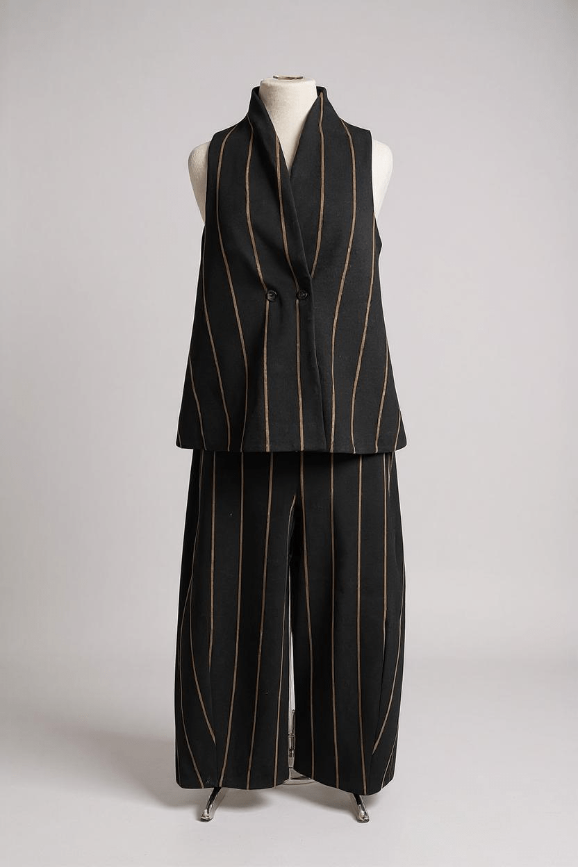 NeiramiNeirami Easy Loose Trouser Black StripeClothingGessato Brush - Blue Water Clothing