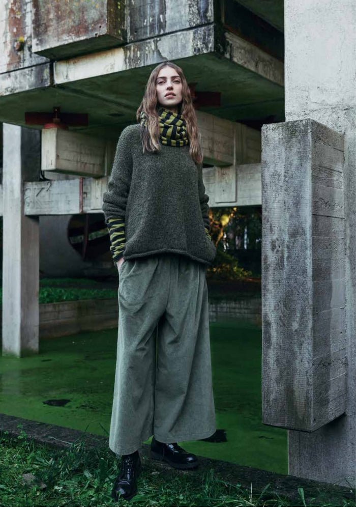 NeiramiNeirami Soft Wide Leg Trouser Ecru MelangeClothingCiotollo - Blue Water Clothing