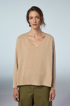 Neirami V - Neck Sweater Sand - Blue Water Clothing