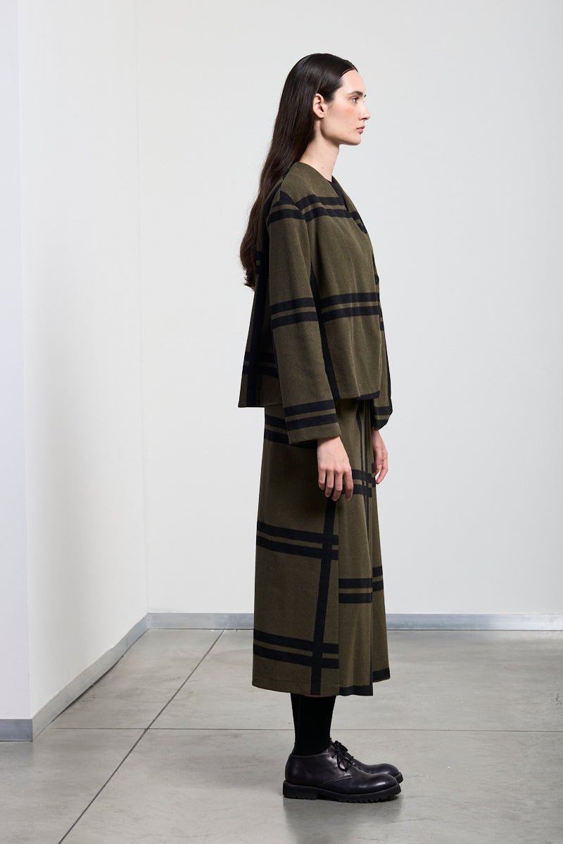 NeiramiNeirami Asymmetric Jacket Maxi CheckCoats & JacketsMaxi Check Brush - Blue Water Clothing