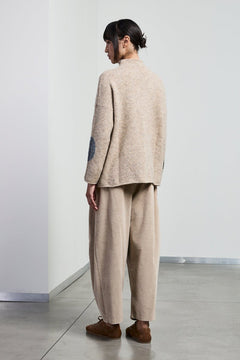 NeiramiNeirami Chimney Neck Sweater BeigeTopsBeige/Black - Blue Water Clothing