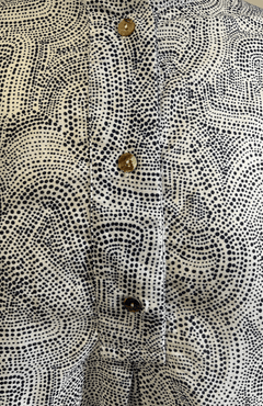 NeiramiNeirami Cotton Ditsy Print BlouseShirts & BlousesRice/Navy - Blue Water Clothing