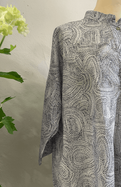 NeiramiNeirami Cotton Ditsy Print BlouseShirts & BlousesRice/Navy - Blue Water Clothing