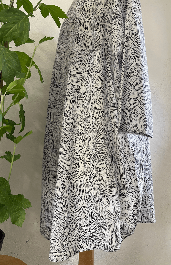 NeiramiNeirami Cotton Ditsy Print BlouseShirts & BlousesRice/Navy - Blue Water Clothing