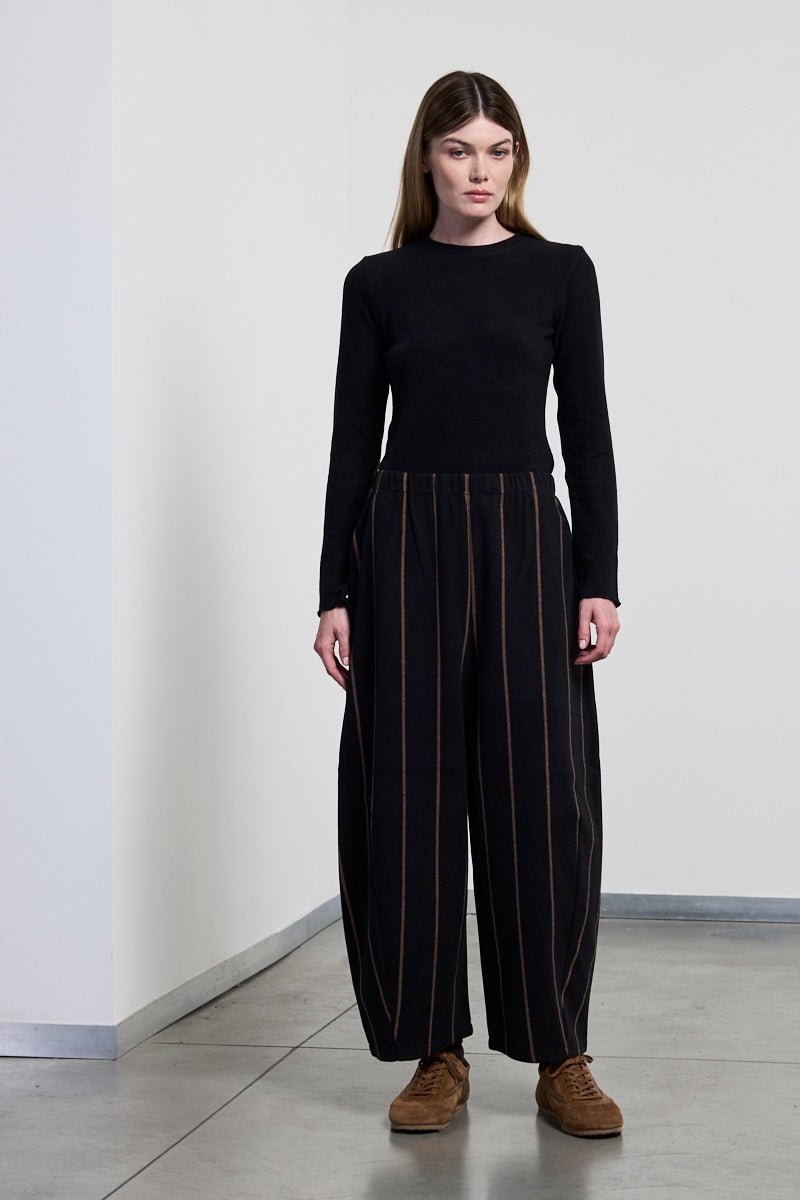 NeiramiNeirami Easy Loose Trouser Black StripeBottomsGessato Brush - Blue Water Clothing