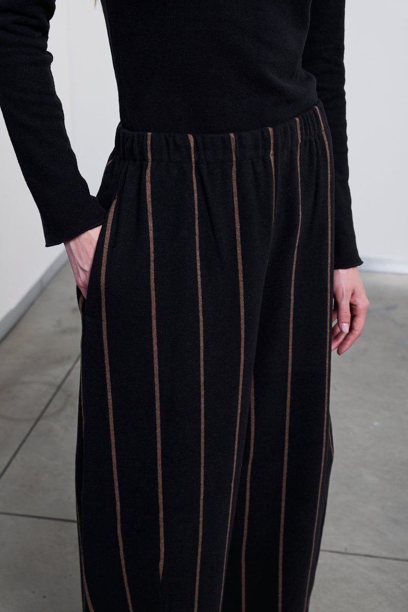 NeiramiNeirami Easy Loose Trouser Black StripeBottomsGessato Brush - Blue Water Clothing