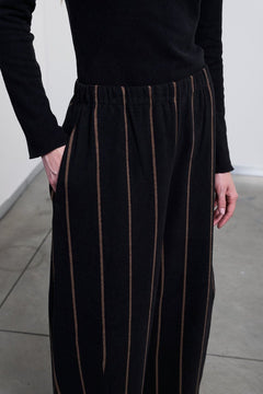 NeiramiNeirami Easy Loose Trouser Black StripeBottomsGessato Brush - Blue Water Clothing
