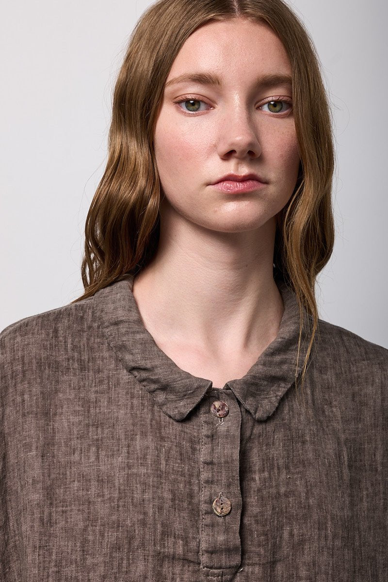 NeiramiNeirami Maxi Shirt Dress CacaoDressesCacao - Blue Water Clothing