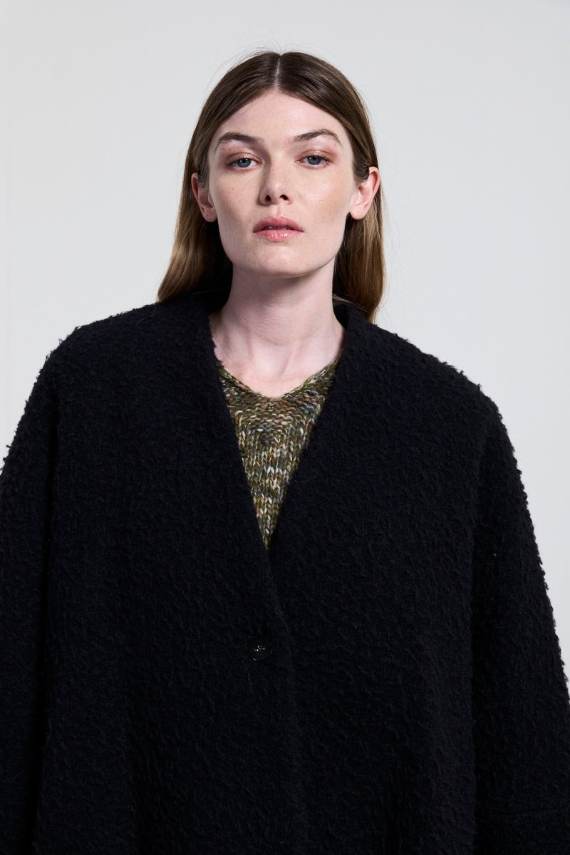 NeiramiNeirami Short Cape Coat BlackCoats & JacketsBlack - Blue Water Clothing