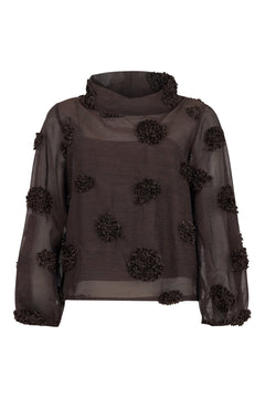 Noen Blouse Dark BrownDark Brown - Blue Water Clothing