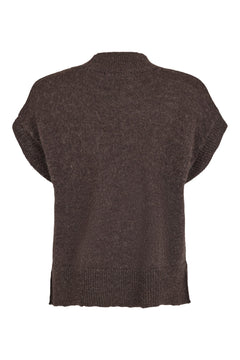 Noen knitted wool sweater 89620Dark Brown - Blue Water Clothing
