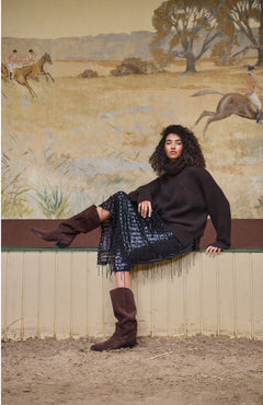 NoenNoen Pullover 84047ClothingDark Brown - Blue Water Clothing